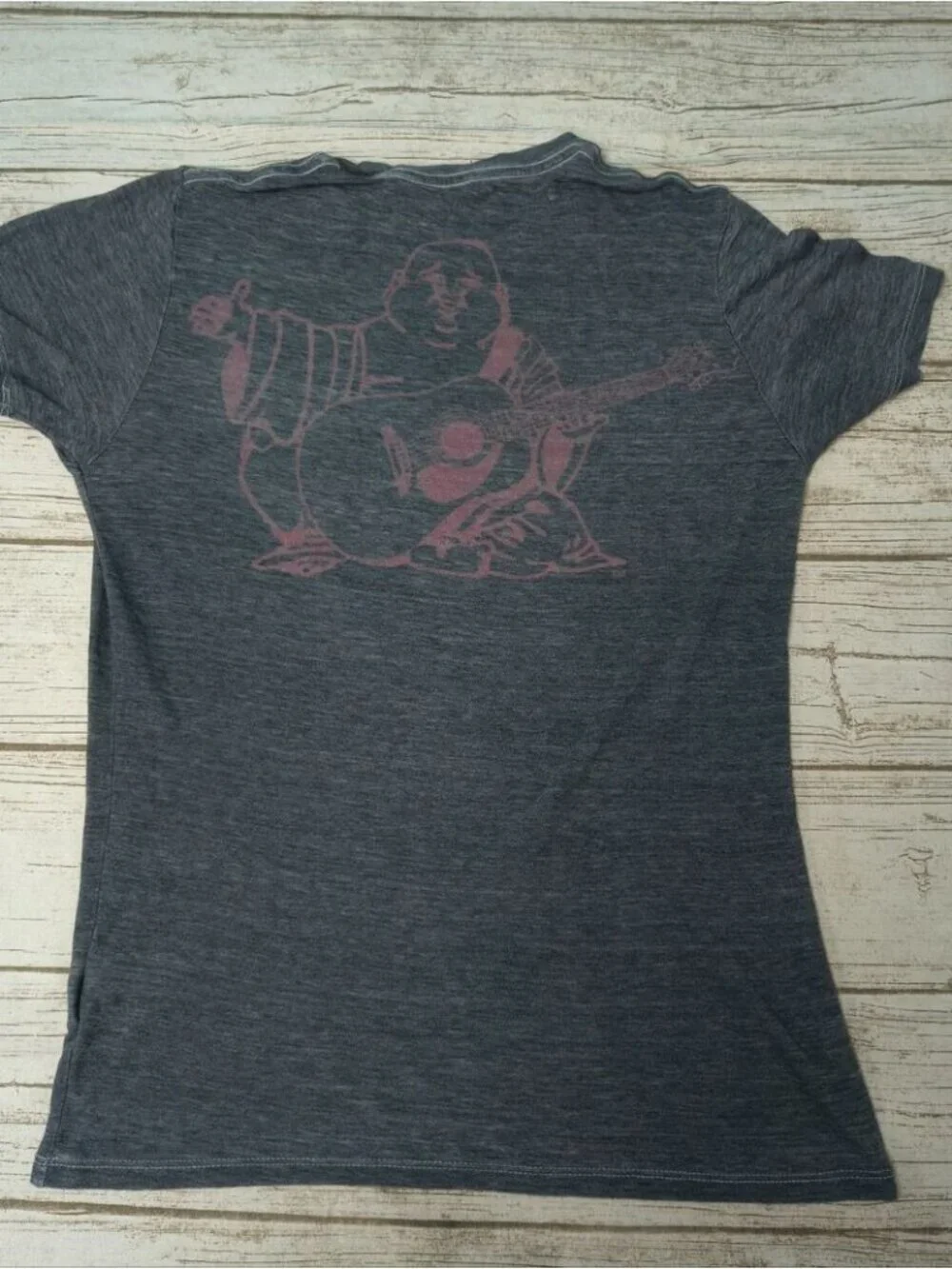 Vintage True Religion Grey T Shirt Made In USA Y2k Size Small